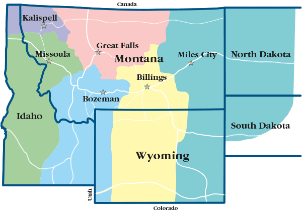 Montana Claims Service Office Map